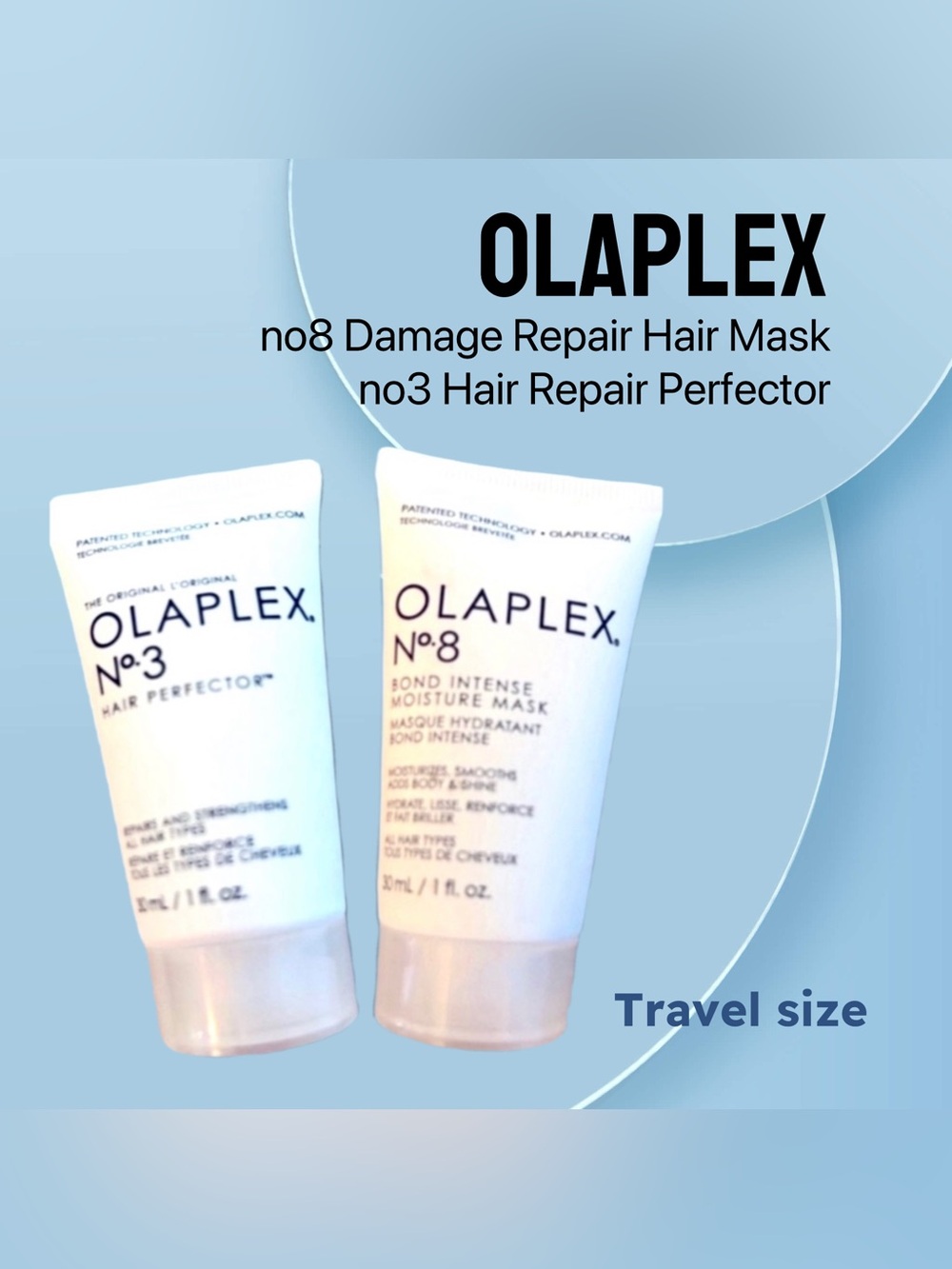 ⬇️🇺🇸🆕NWOB OLAPLEX |TRAVEL| Repair hair no 3 Hair perfector + no 8 moisture mask*